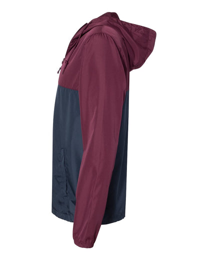 Independent Trading Co. Men's Lightweight Windbreaker Full-Zip Jacket EXP54LWZ #color_Maroon/ Classic Navy