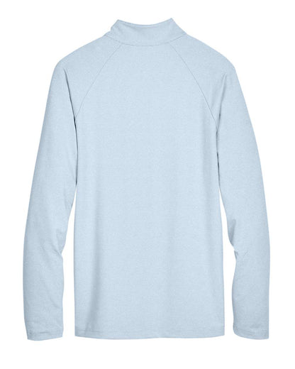 Devon & Jones Men's CrownLux Performance® Clubhouse Micro-Stripe Quarter-Zip Pullover DG480 #color_Ocean Blue