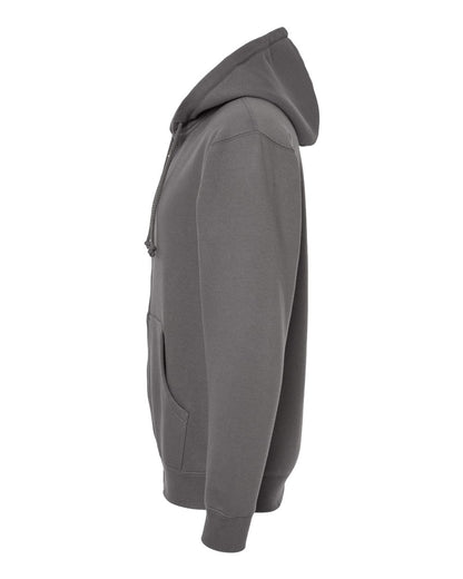 Independent Trading Co. Unisex Heavyweight Full-Zip Hooded Sweatshirt IND4000Z #color_Solid Charcoal