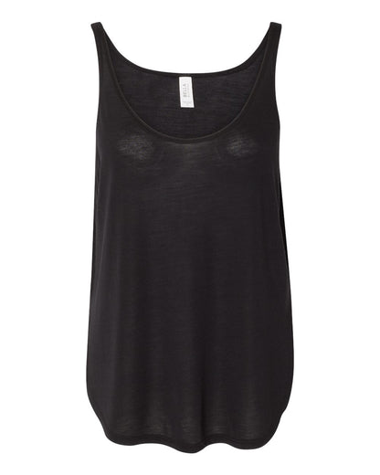 BELLA + CANVAS Women's Flowy Tank with Side Slit 8802 #color_Black