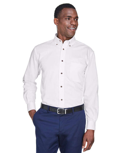 Harriton Men's Easy Blend™ Twill Shirt M500 #colormdl_White