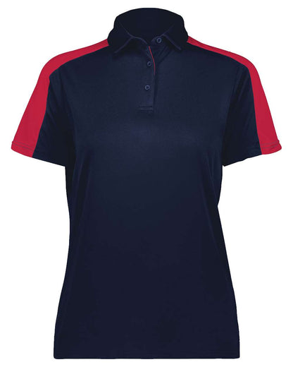 Augusta Sportswear Women's Two-Tone Vital Polo 5029 #color_Navy/ Scarlet