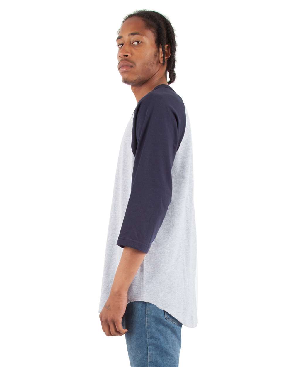 #colormdl_Heather Grey/ Navy