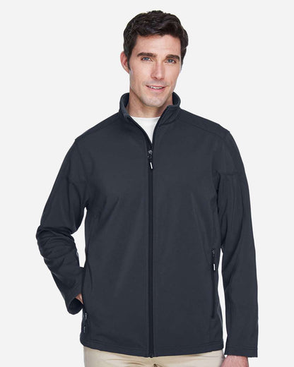 CORE365 Men's Cruise Two-Layer Fleece Bonded Soft Shell Jacket 88184 #colormdl_Carbon