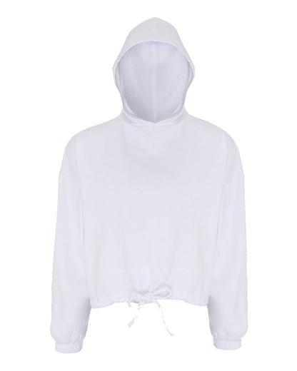 TriDri Women's Cropped Maria Hooded Sweatshirt TD085 #color_White