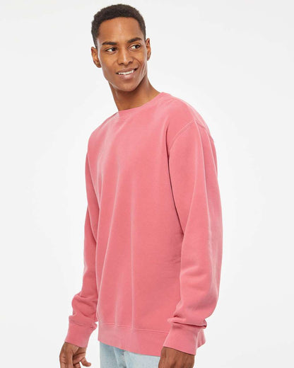 Independent Trading Co. Midweight Pigment-Dyed Crewneck Sweatshirt PRM3500 #colormdl_Pigment Pink