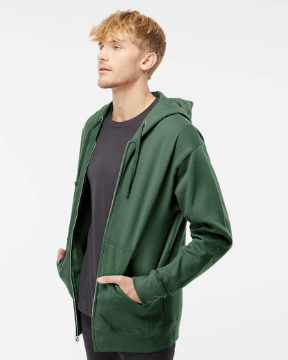 Independent Trading Co. Unisex Midweight Full-Zip Hooded Sweatshirt SS4500Z #colormdl_Alpine Green