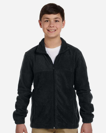 Harriton Youth Full-Zip Fleece M990Y #colormdl_Black