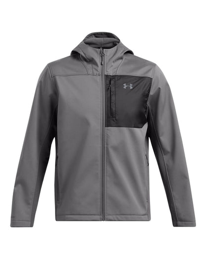 Under Armour Men's ColdGear® Infrared Shield 2.0 Hooded Jacket 1371587 #color_Castlerock/ Coastal