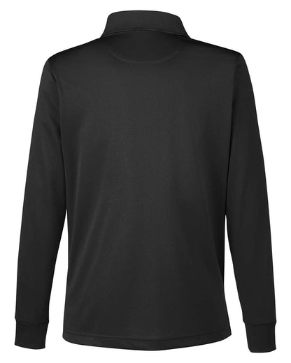 Harriton Women's Advantage Snag Protection Plus IL Long Sleeve Polo M348LW #color_Black