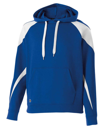 Holloway Youth Prospect Athletic Fleece Hooded Sweatshirt 229646 #color_Royal/ White