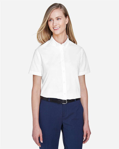 CORE365 Women's Optimum Short Sleeve Twill Shirt 78194 #colormdl_White