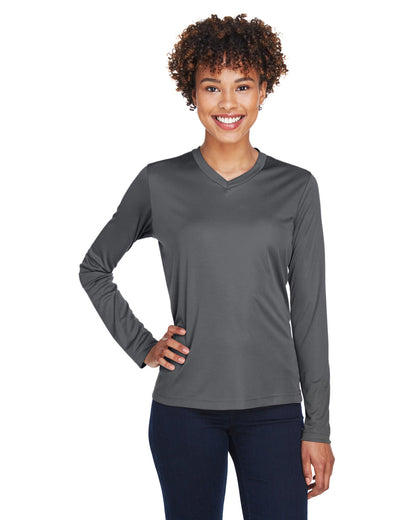 Team 365 Ladies' Zone Performance Long-Sleeve T-Shirt TT11WL #color_SPORT GRAPHITE