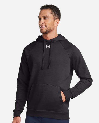 Under Armour Men's Rival Fleece Hooded Sweatshirt 1379757 #colormdl_Black/ White