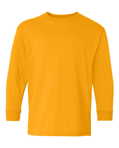 Gildan Heavy Cotton™ Youth Long Sleeve T-Shirt 5400B #color_Gold