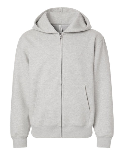 BELLA + CANVAS Unisex 10 oz Full-Zip Hoodie Sweatshirt 4739 #color_Vintage Heather Grey