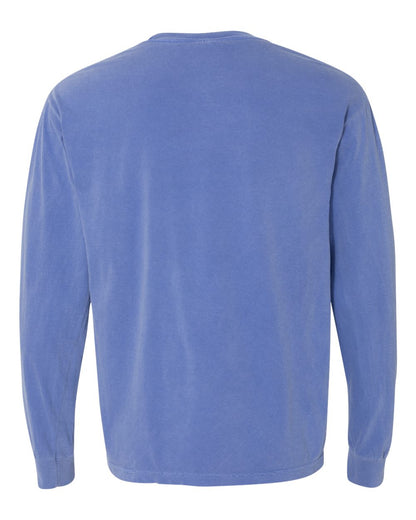 Comfort Colors Unisex Garment-Dyed Heavyweight Long Sleeve T-Shirt 6014 #color_Flo Blue