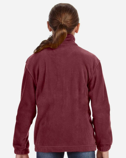 Harriton Youth Full-Zip Fleece M990Y #colormdl_Wine