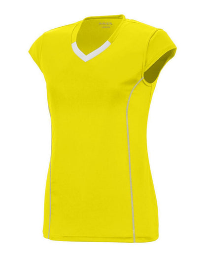 Augusta Sportswear Women's Blash Jersey 1218 #color_Power Yellow/ White