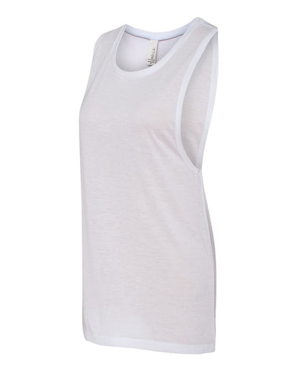 BELLA + CANVAS Women's Flowy Scoop Muscle Tank 8803 #color_White