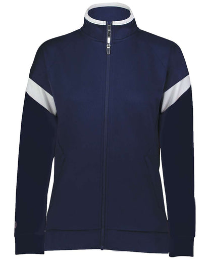 Holloway Women's Limitless Full-Zip Jacket 229779 #color_Navy/ White/ Navy