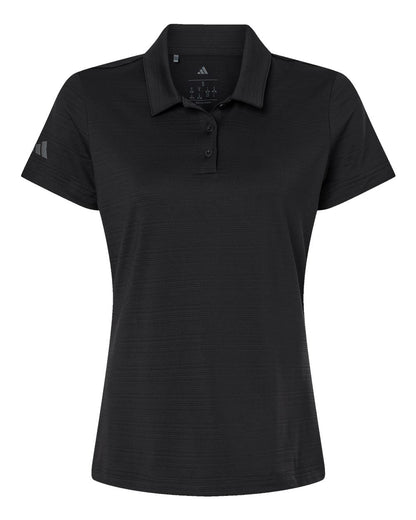 Adidas Women's Textured Stripe Polo A707 #color_Black