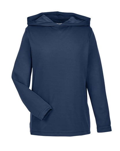 Team 365 Youth Zone Performance Hooded T-Shirt TT41Y #color_Sport Dark Navy