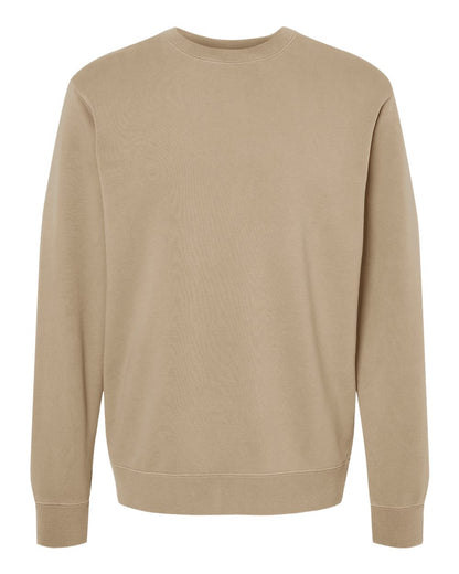 Independent Trading Co. Midweight Pigment-Dyed Crewneck Sweatshirt PRM3500 #color_Pigment Sandstone