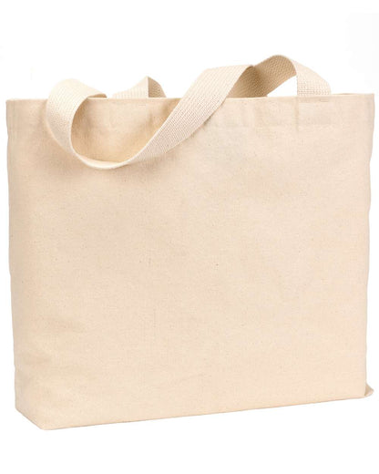Bayside USA Made Cotton Canvas Jumbo Tote Bag BS600 #color_Natural