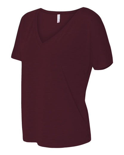 BELLA + CANVAS Women’s Slouchy V-Neck Tee 8815 #color_Maroon