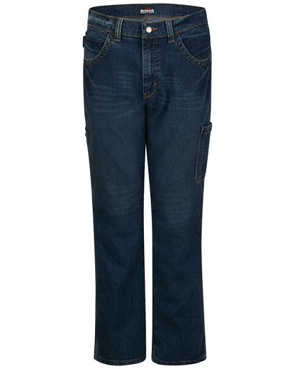 Bulwark Stretch Denim Dungaree Jeans - Extended Sizes PSJ6EXT #color_Sanded Denim - 30I