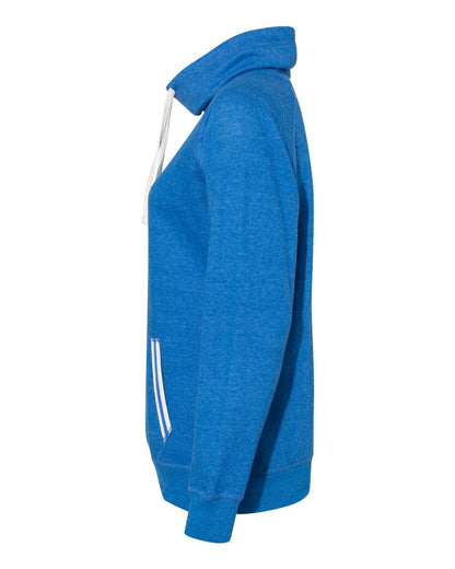 J. America Women’s Relay Cowl Neck Sweatshirt 8653 #color_Royal
