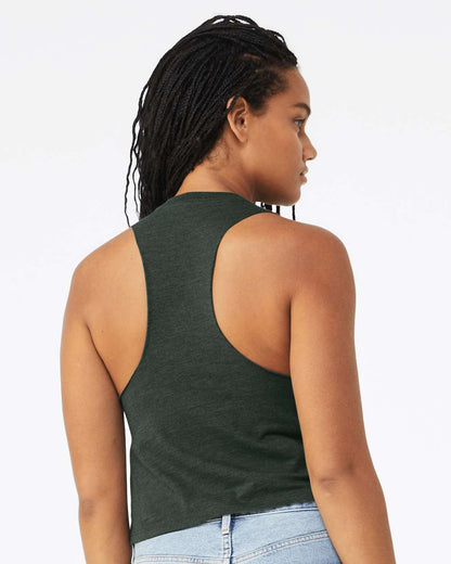 BELLA + CANVAS Women's Racerback Crop Tank 6682 #colormdl_Heather Forest