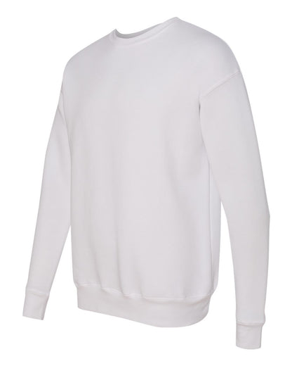 BELLA + CANVAS Unisex Sponge Fleece Drop Shoulder Crewneck Sweatshirt 3945 #color_White