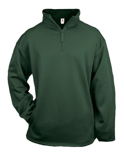 Badger Performance Fleece Quarter-Zip Pullover 1480 #color_Forest