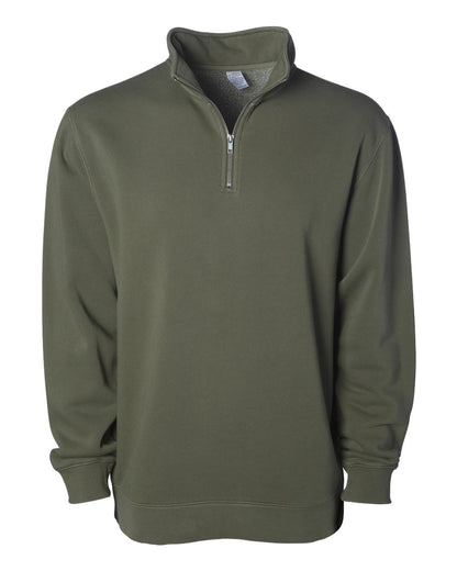 Independent Trading Co. Unisex Pigment-Dyed Quarter-Zip Pullover PRM4600QZ #color_Pigment Army
