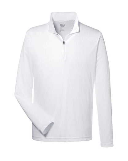 Team 365 Men's Zone Performance Quarter-Zip Pullover TT31 #color_White