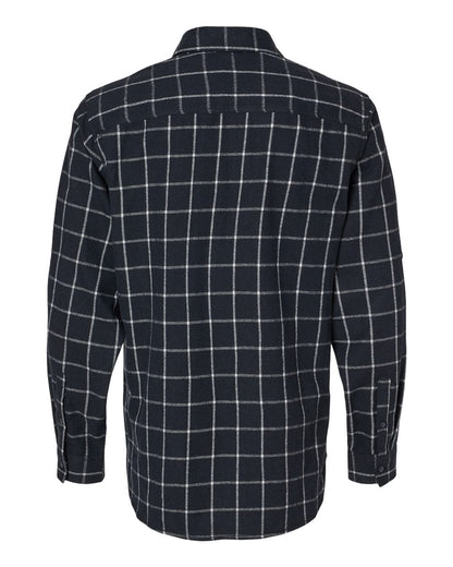 Burnside Yarn-Dyed Long Sleeve Flannel Shirt 8210 #color_Navy/ White