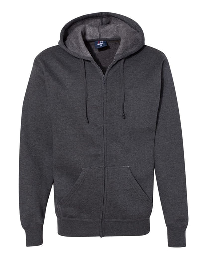 J. America Men's Premium Full-Zip Hooded Sweatshirt 8821 #color_Charcoal Heather