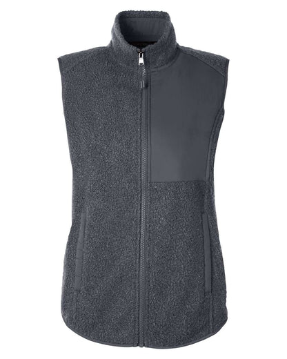 North End Women's Aura Sweater Fleece Vest NE714W #color_Carbon/ Carbon