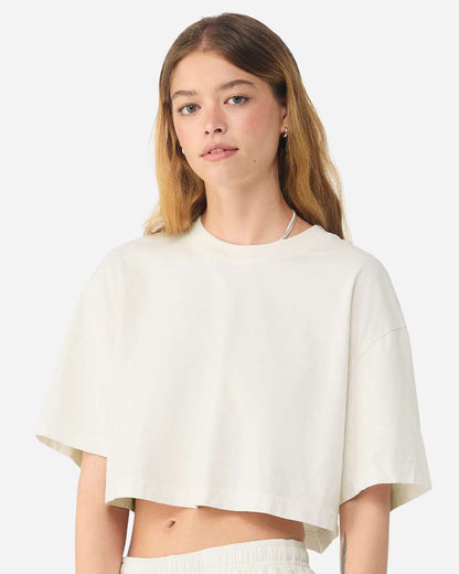 BELLA + CANVAS Women's Garment-Dyed Cropped Tee 6882GD #colormdl_Vintage White