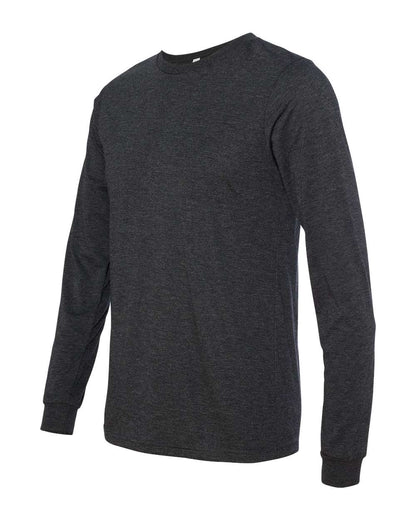 BELLA + CANVAS Unisex Triblend Long Sleeve Tee 3513 #color_Charcoal Black Triblend