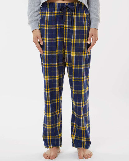 Boxercraft Women's Haley Flannel Pants BW6620 #colormdl_Navy/ Gold