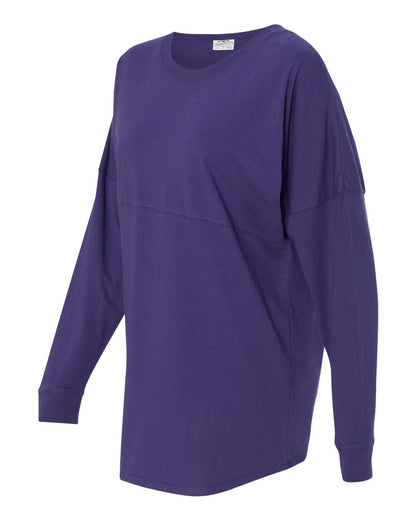 J. America Unisex Game Day Jersey Long Sleeve T-Shirt 8229 #color_Purple