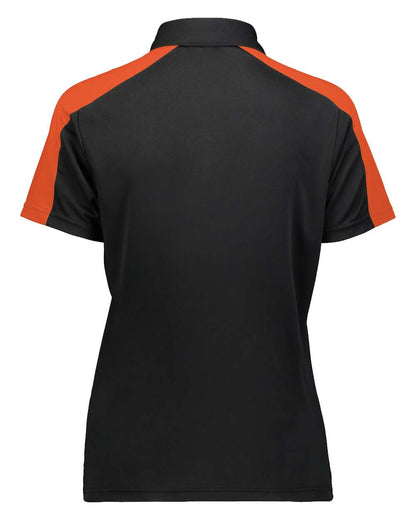 Augusta Sportswear Women's Two-Tone Vital Polo 5029 #color_Black/ Orange