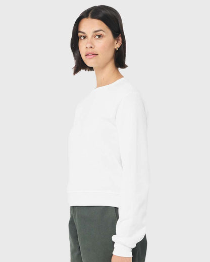 BELLA + CANVAS Women's Sponge Fleece Classic Crewneck Sweatshirt 7511 #colormdl_White