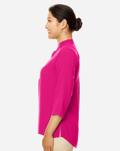 Devon & Jones Women's Perfect Fit™  Three-Quarter Sleeve Crepe Tunic DP611W #colormdl_Crown Raspberry