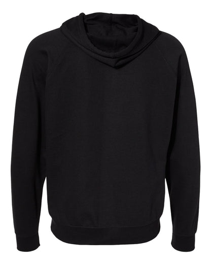 Independent Trading Co. Unisex Icon Lightweight Loopback Terry Full-Zip Hooded Sweatshirt SS1000Z #color_Black
