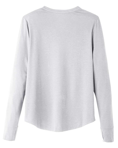 North End Women's JAQ Stretch Performance V-Neck Snap Pullover NE400W #color_Platinum