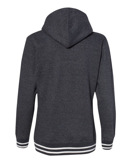 J. America Women’s Relay Hooded Sweatshirt 8651 #color_Black